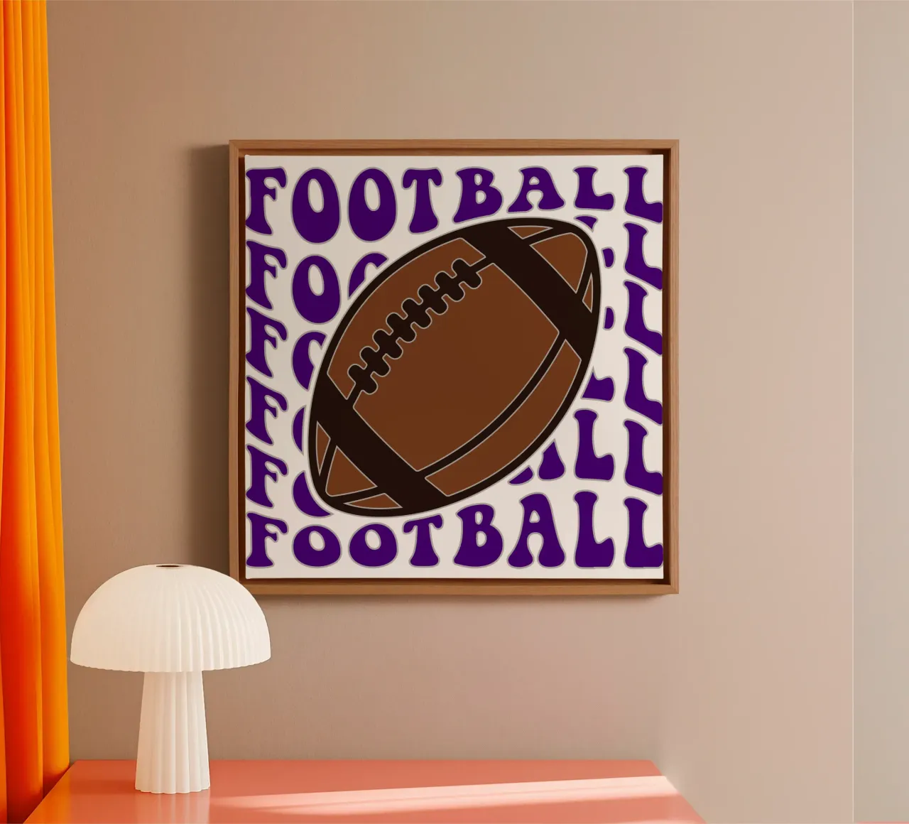 calcio art design tela con Cornice a cassetta da ririedis