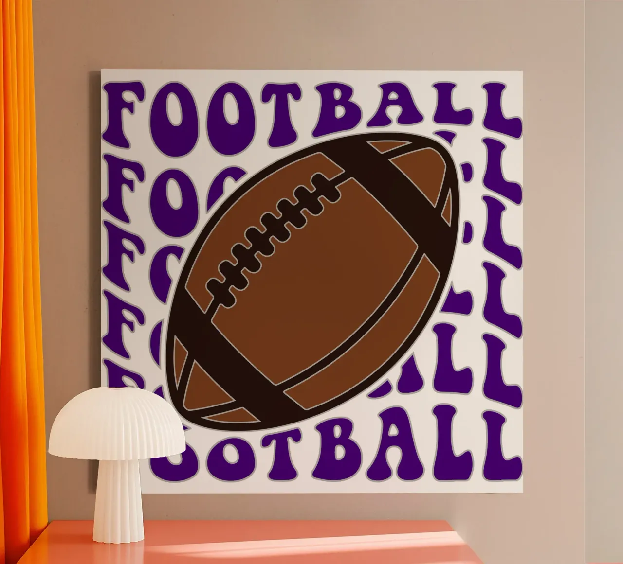calcio art design tela con Cornice a cassetta da ririedis