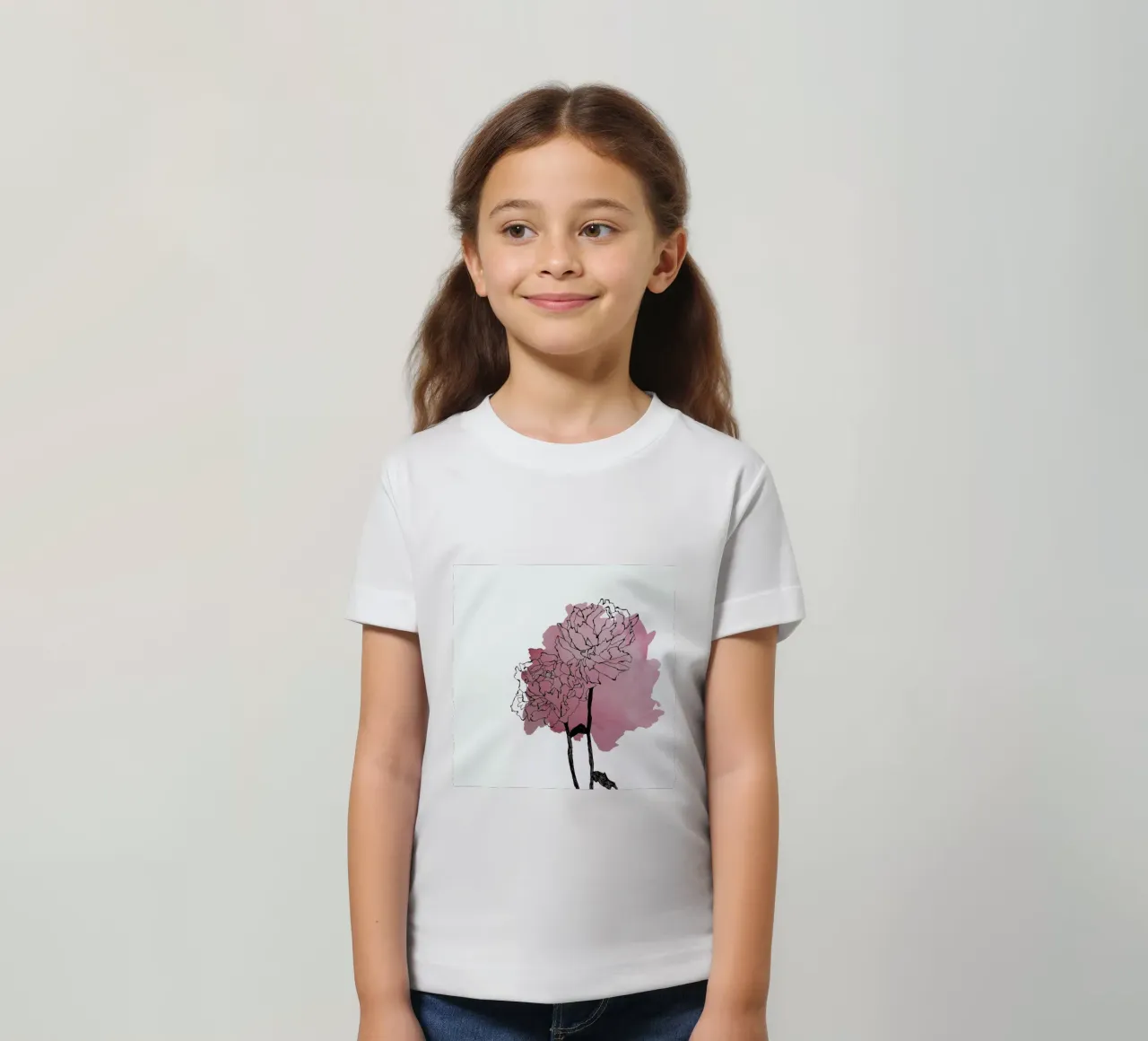 Peonies t-shirt bambini da Morgan Kendall