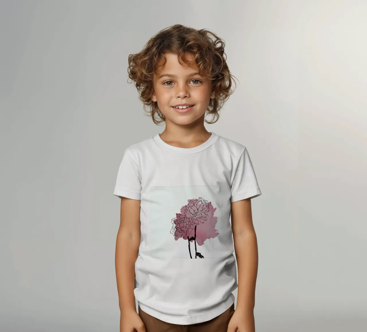 Peonies t-shirt bambini da Morgan Kendall