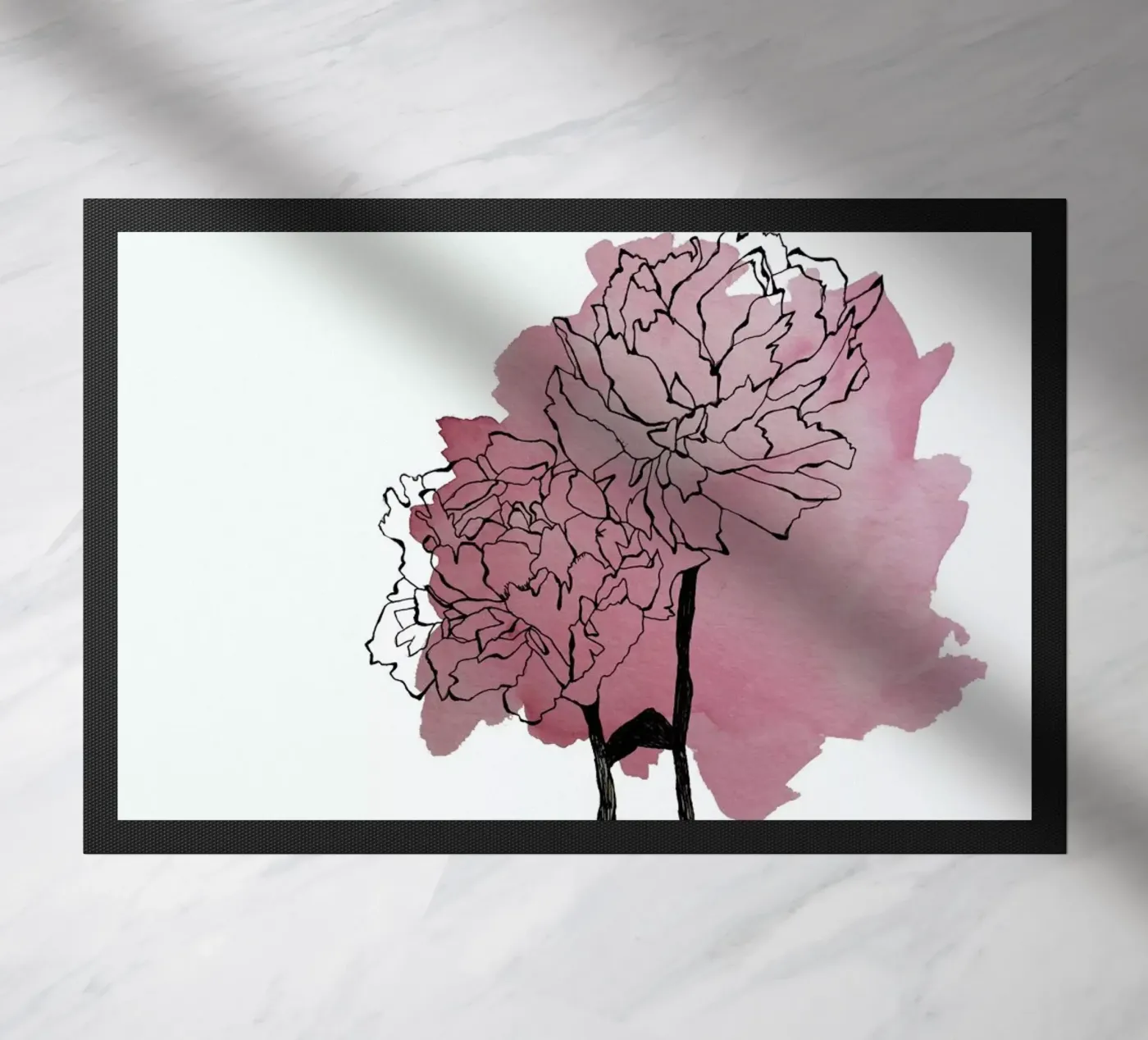 Peonies deurmat van Morgan Kendall