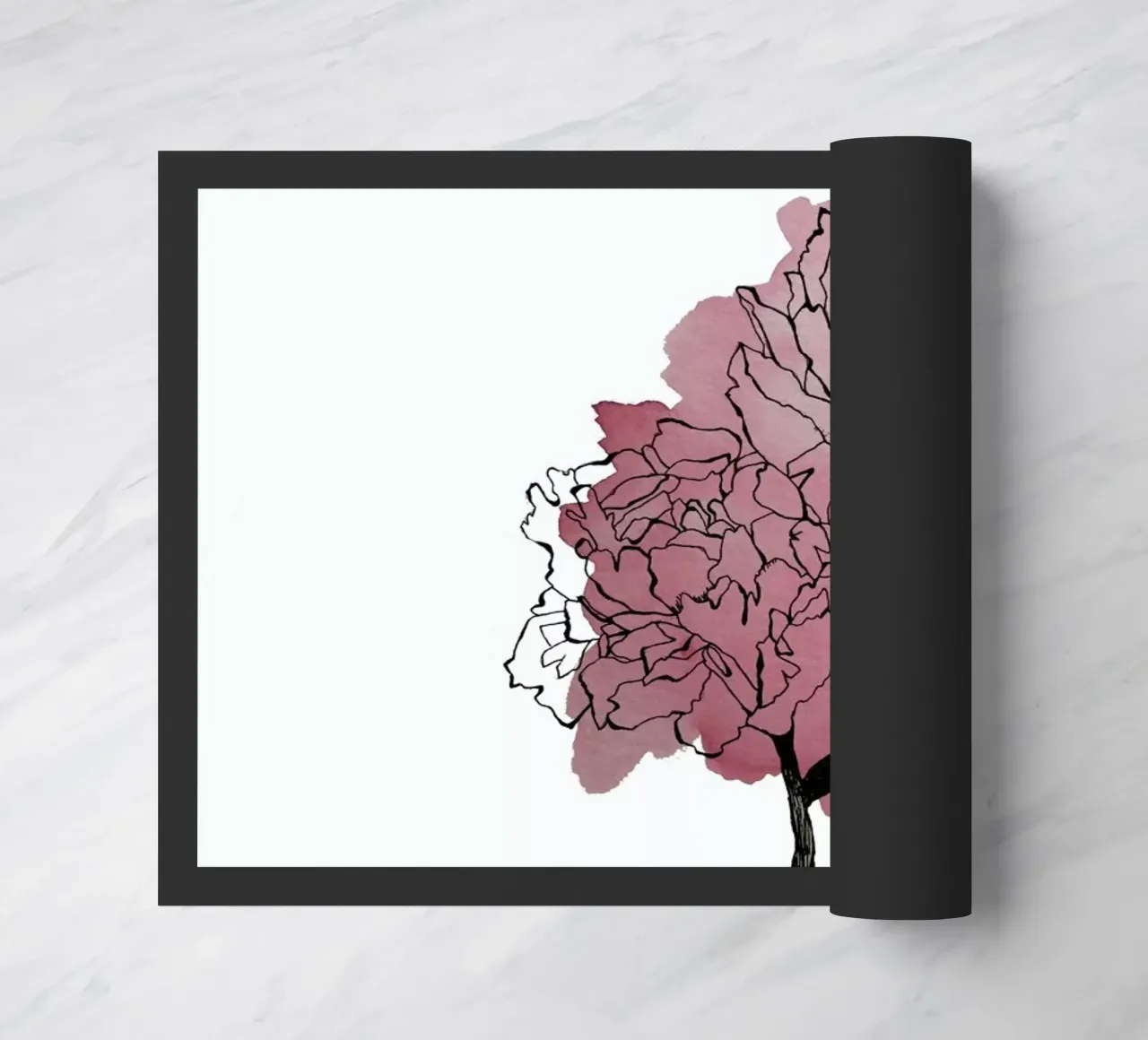 Peonies doormat by Morgan Kendall