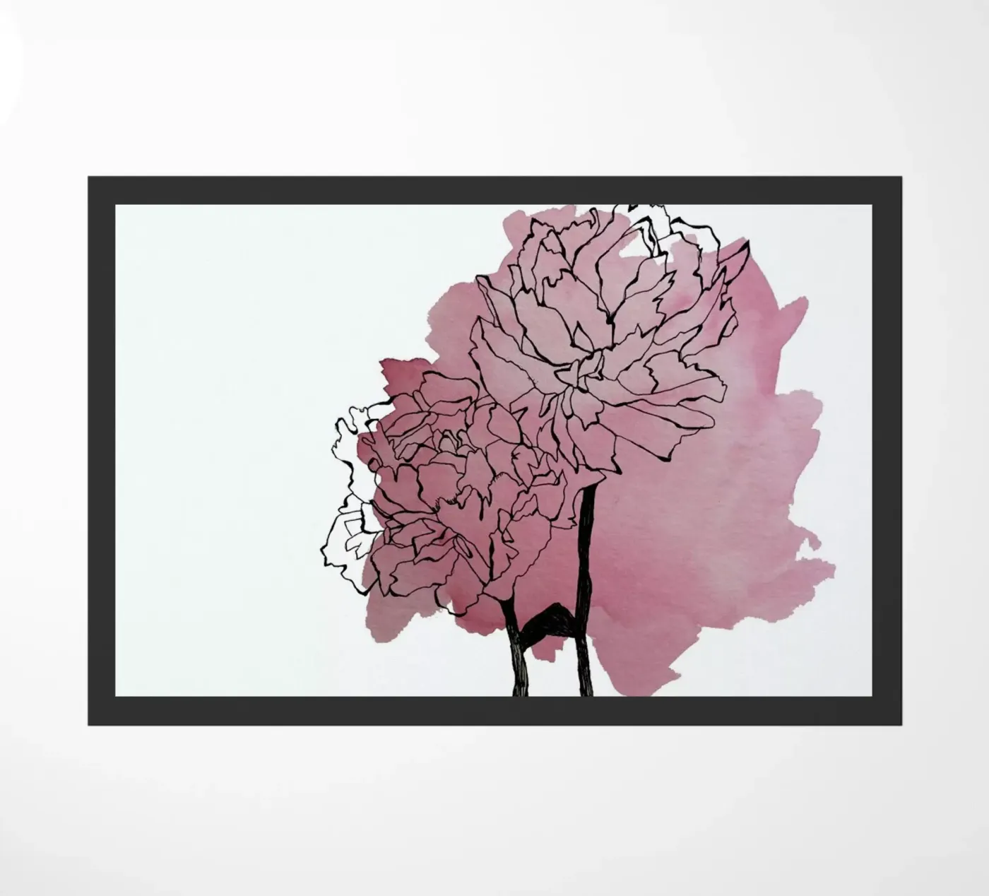 Peonies deurmat van Morgan Kendall