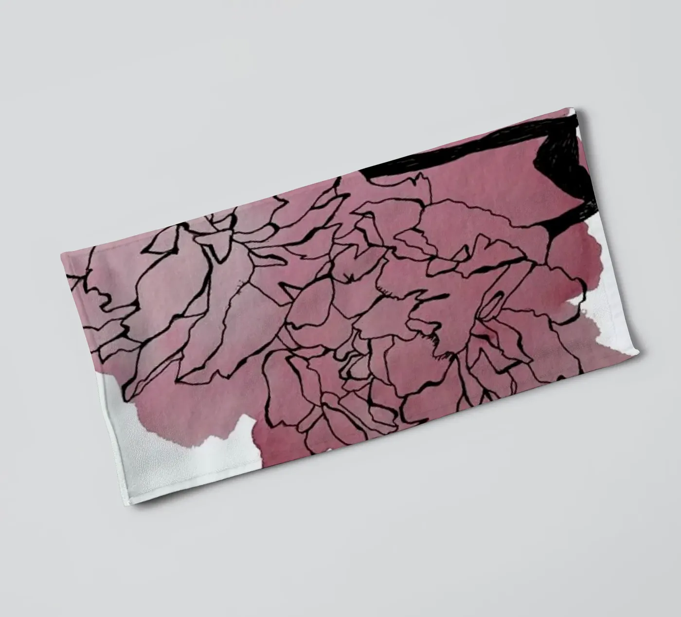 Peonies badhanddoek van Morgan Kendall