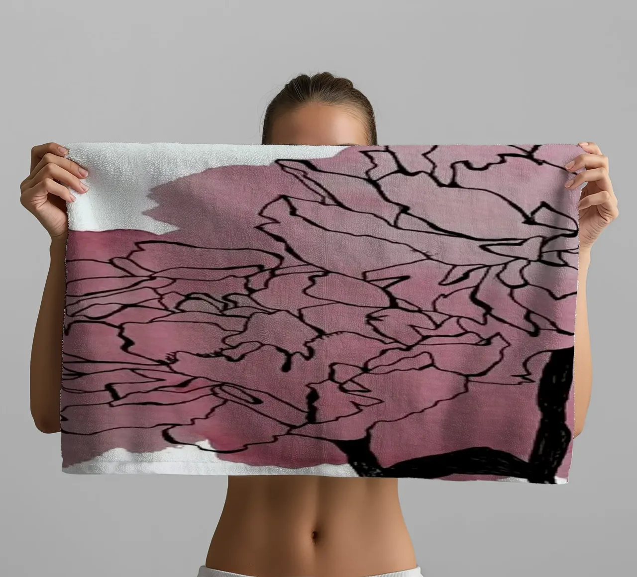 Peonies towel by Morgan Kendall