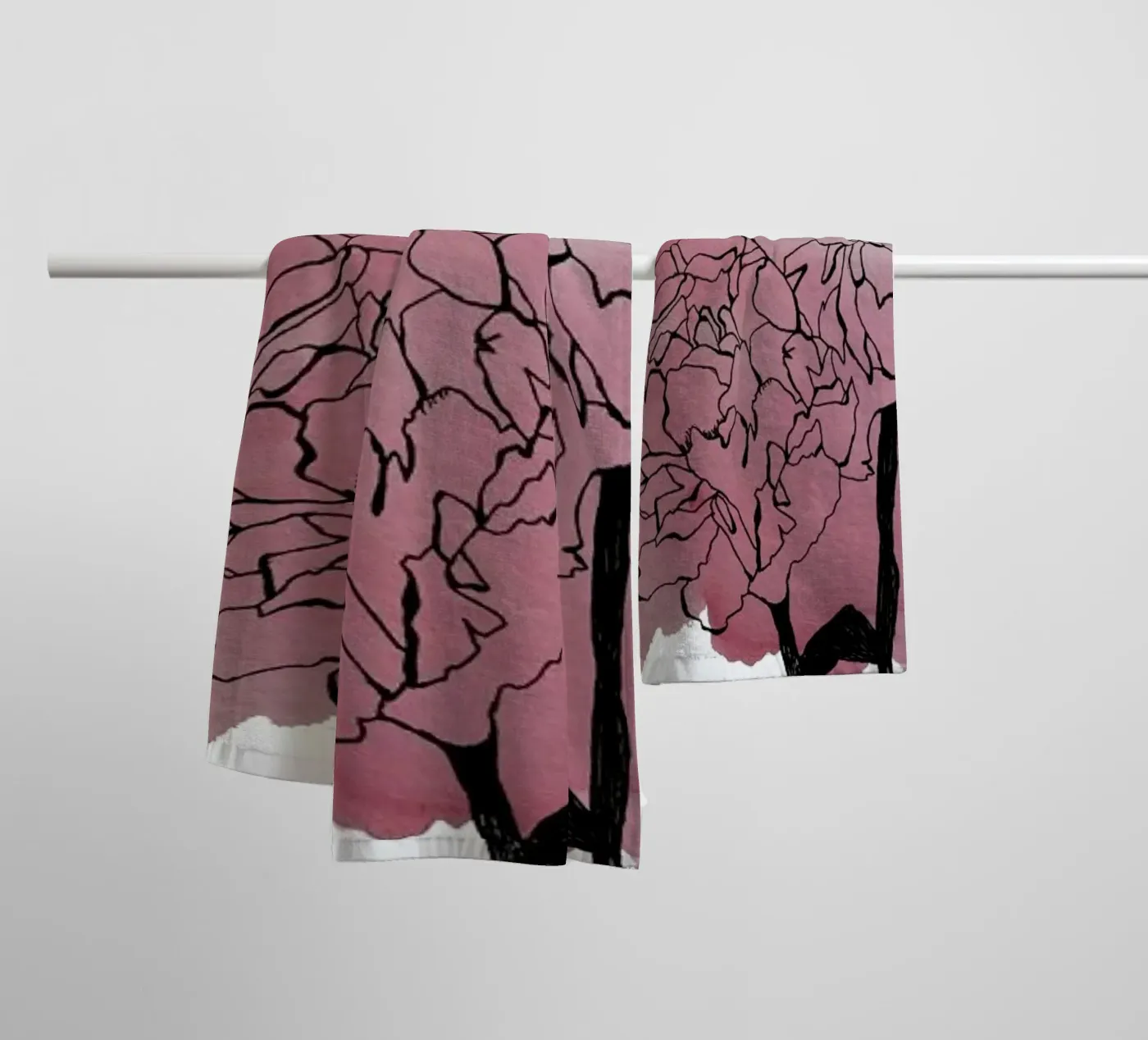 Peonies badhanddoek van Morgan Kendall