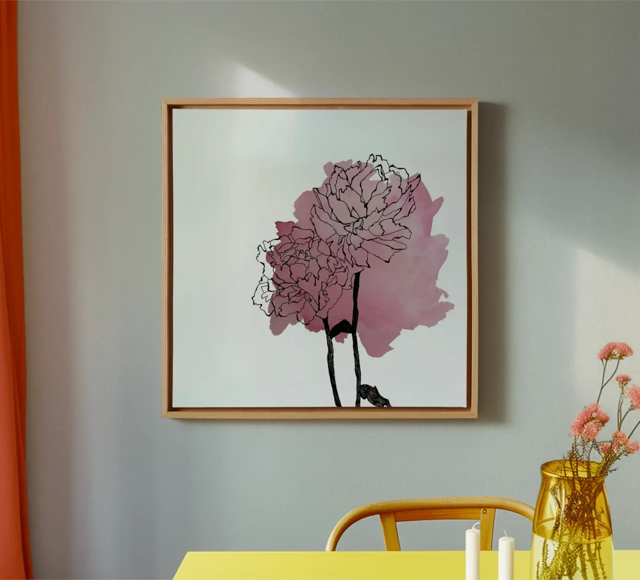 Peonies canvas by Morgan Kendall