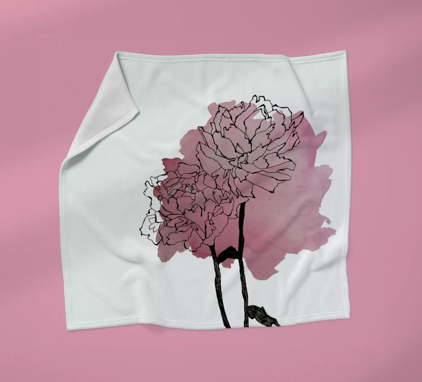 Peonies fleecedeken van Morgan Kendall