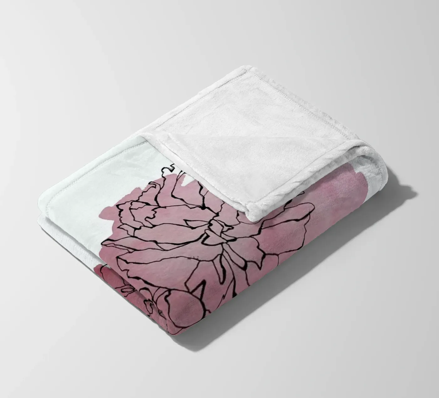 Peonies fleece blanket by Morgan Kendall