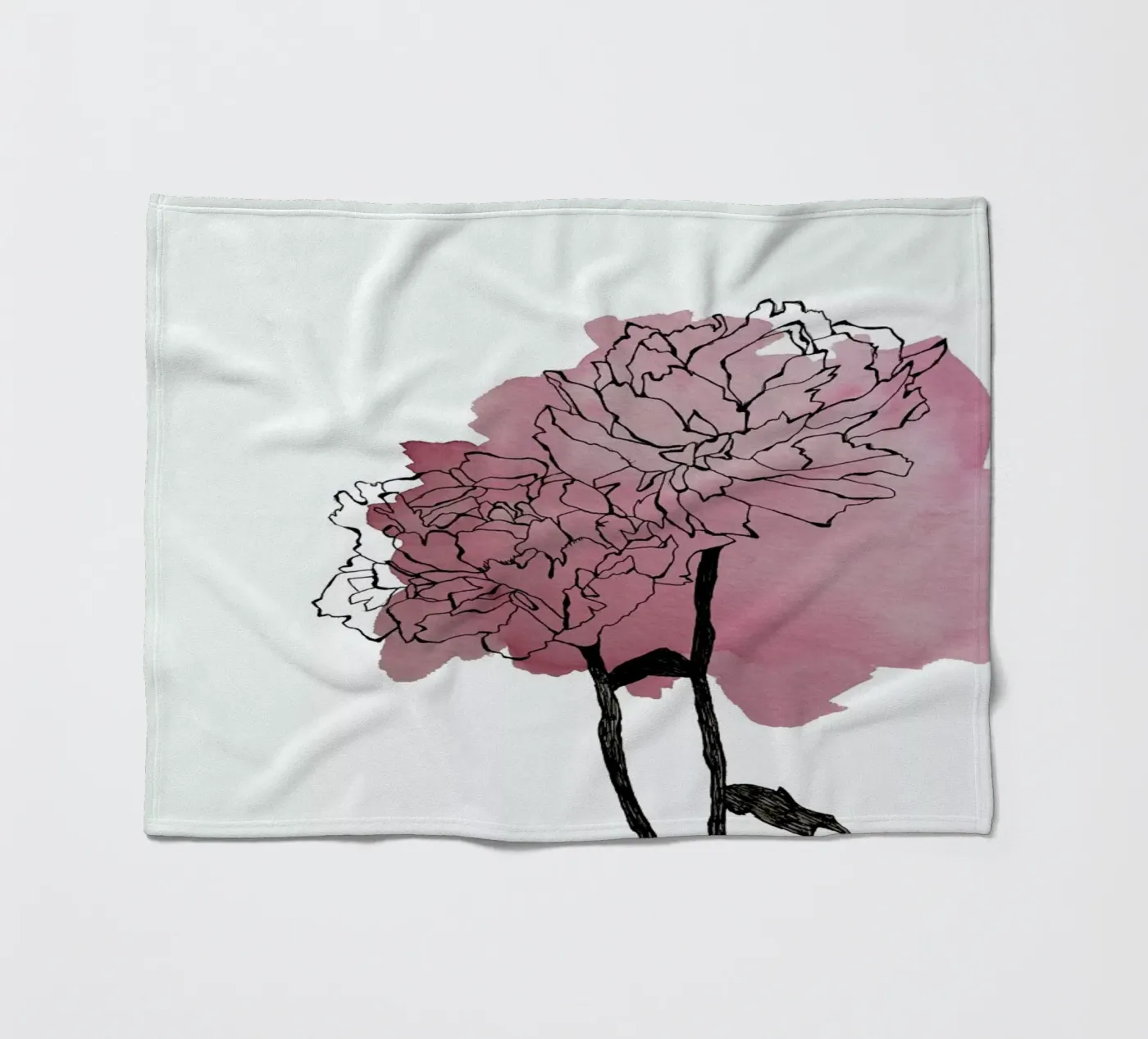 Peonies fleecedeken van Morgan Kendall