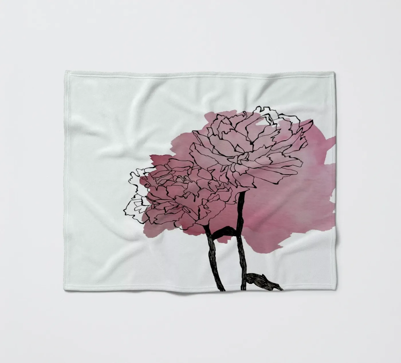 Peonies fleecedeken van Morgan Kendall