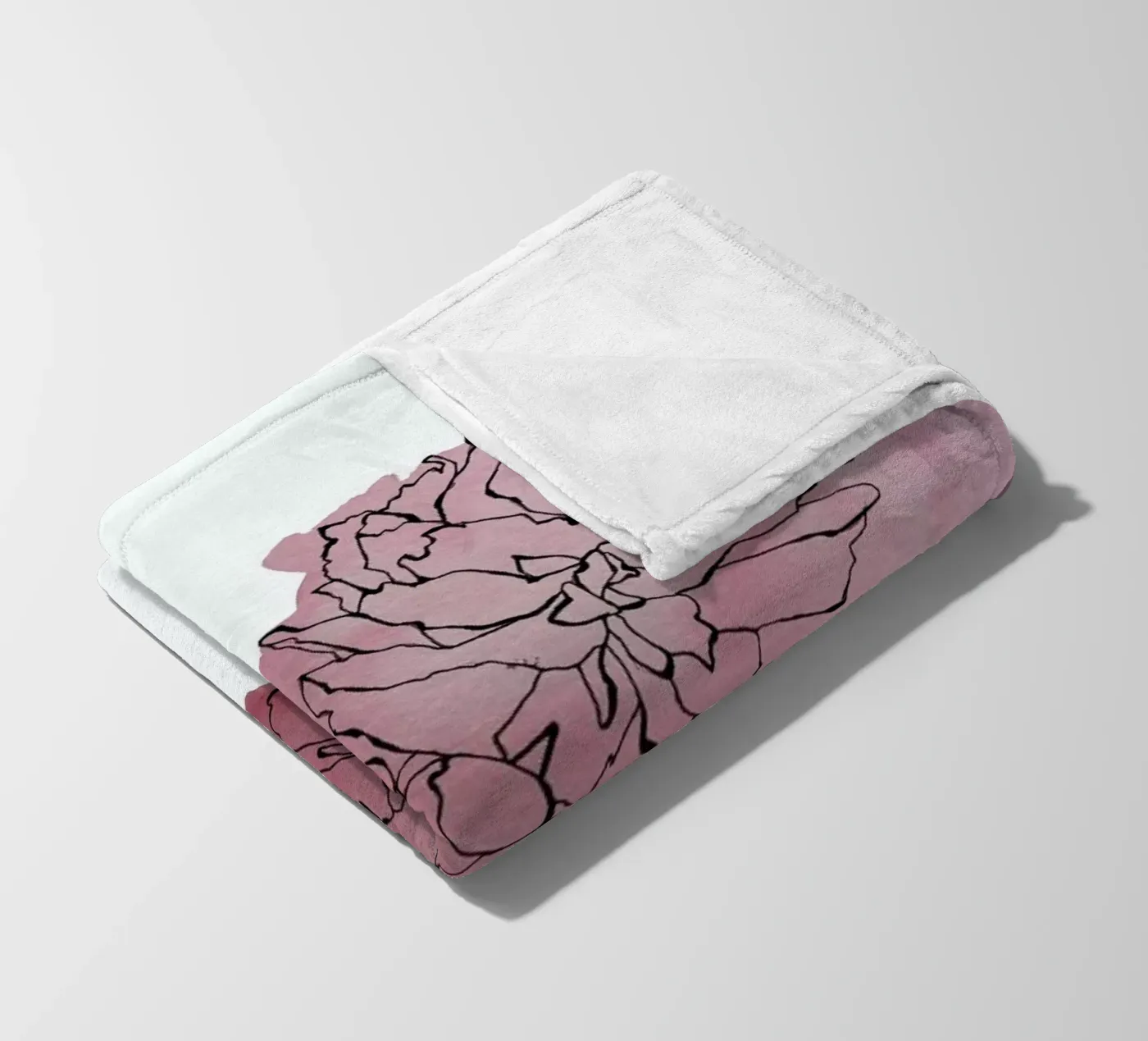 Peonies fleece blanket by Morgan Kendall