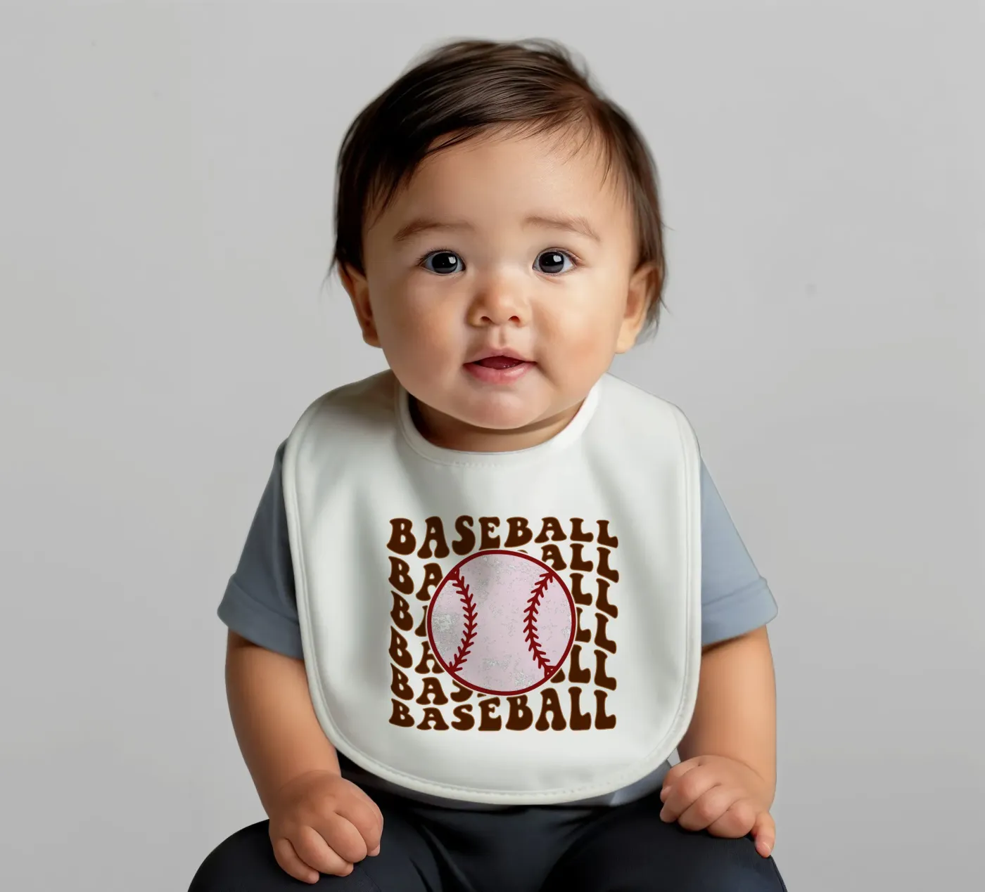 baseball art design Babylätzchen von ririedis