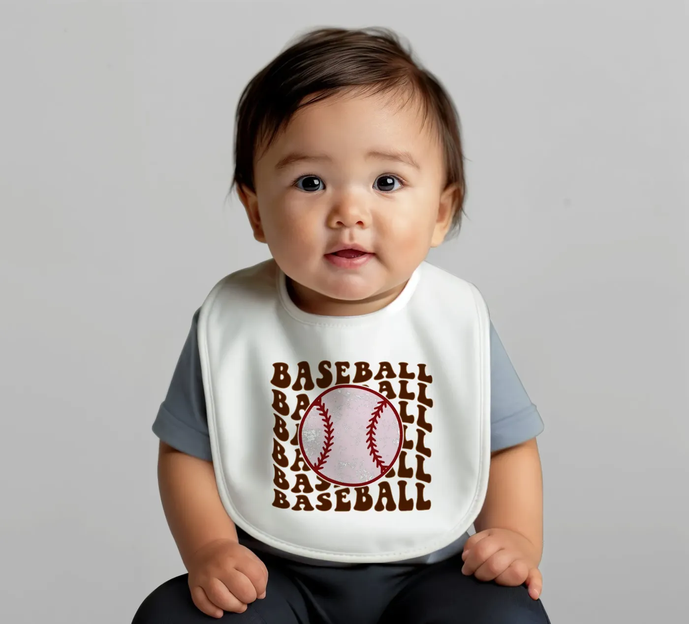 baseball art design Babylätzchen von ririedis