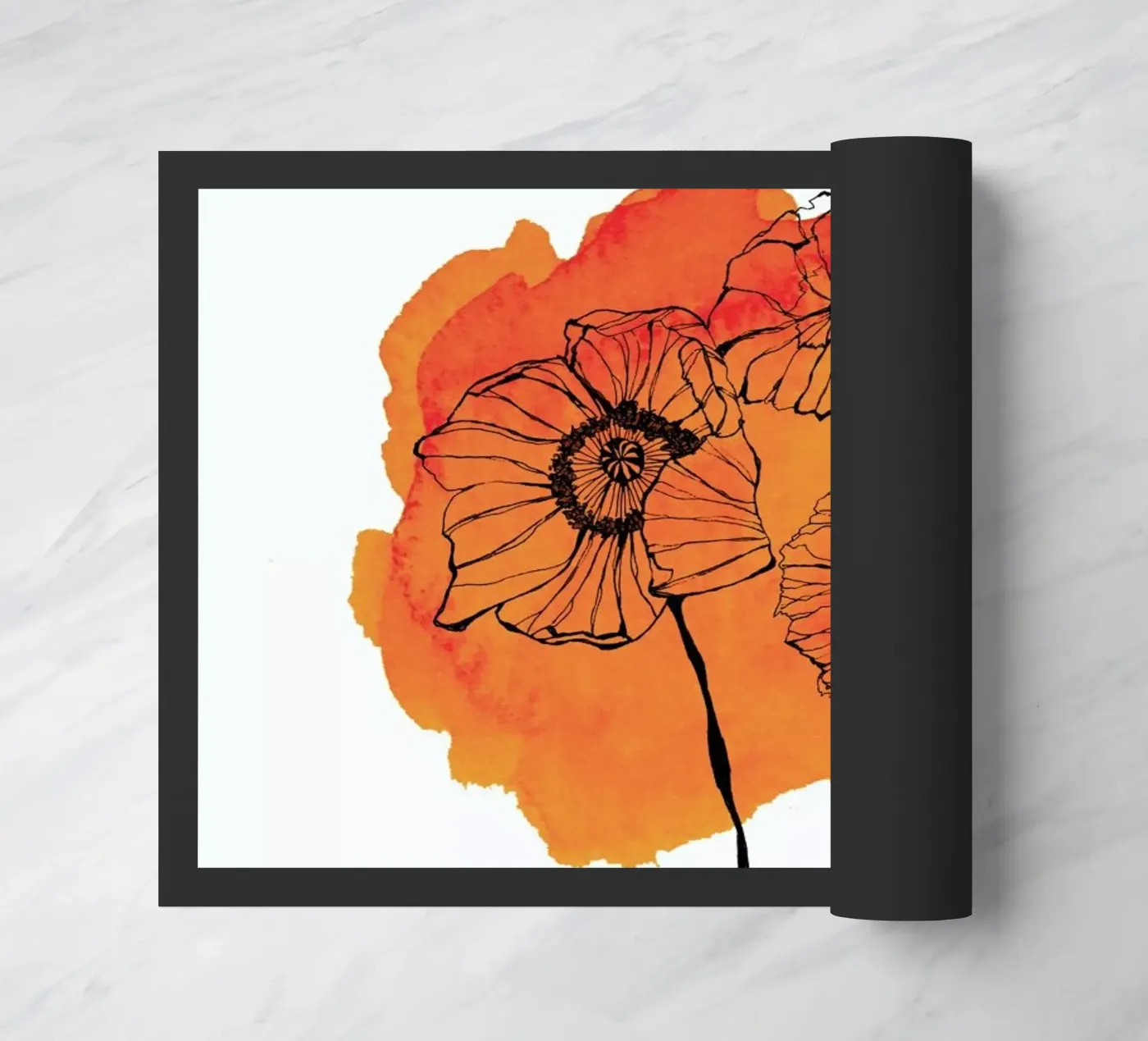 Poppies doormat by Morgan Kendall