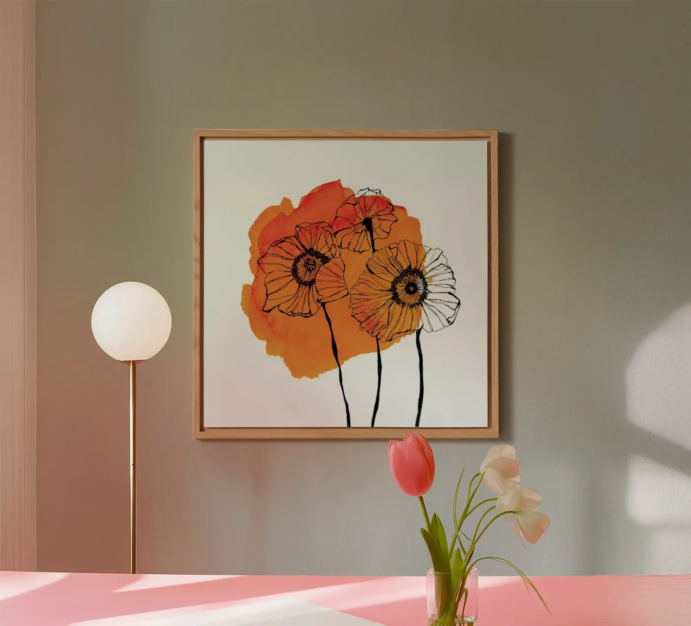 Poppies alluminio dibond da Morgan Kendall