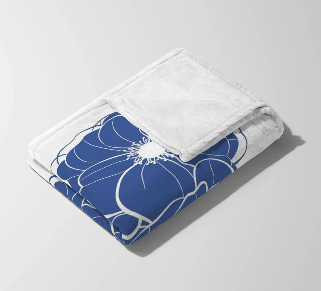 Fiori di papavero blu coperta in pile da Martina