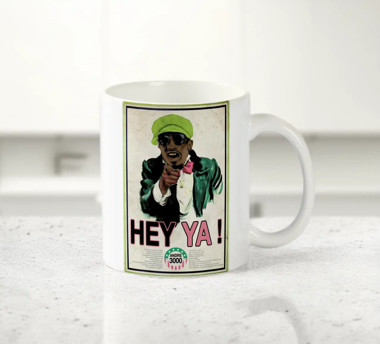 Hey Ya! #2 Keramik Tasse von Ads Libitum