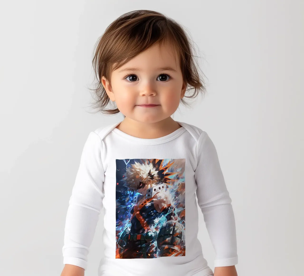 Bakugo My Hero Academia long-sleeve baby romper by CreativeStudio