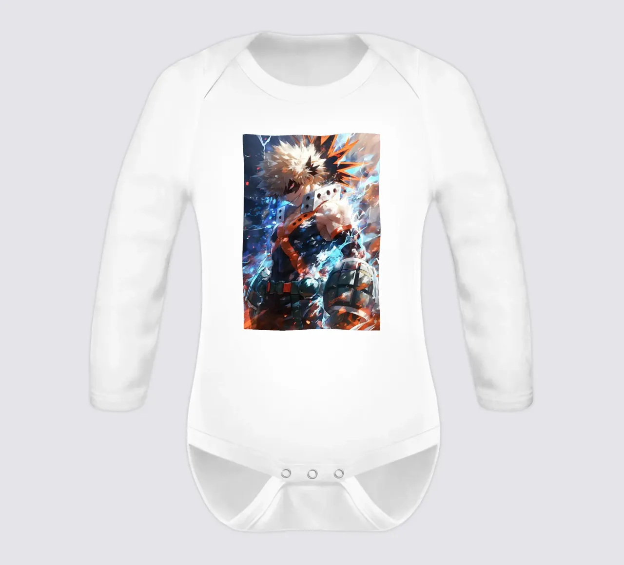 Bakugo My Hero Academia long-sleeve baby romper by CreativeStudio