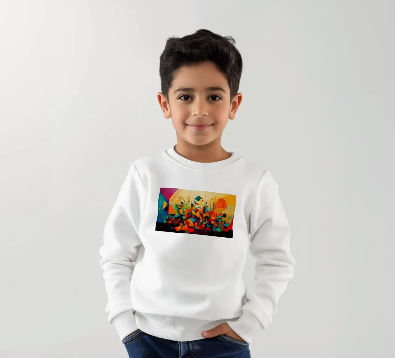 Abstract Geometric 003 felpa bambino da Art Unleashed