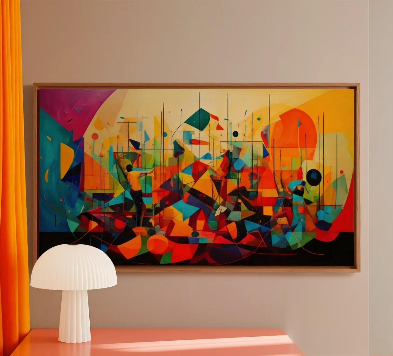 Abstract Geometric 003 canvas by Art Unleashed