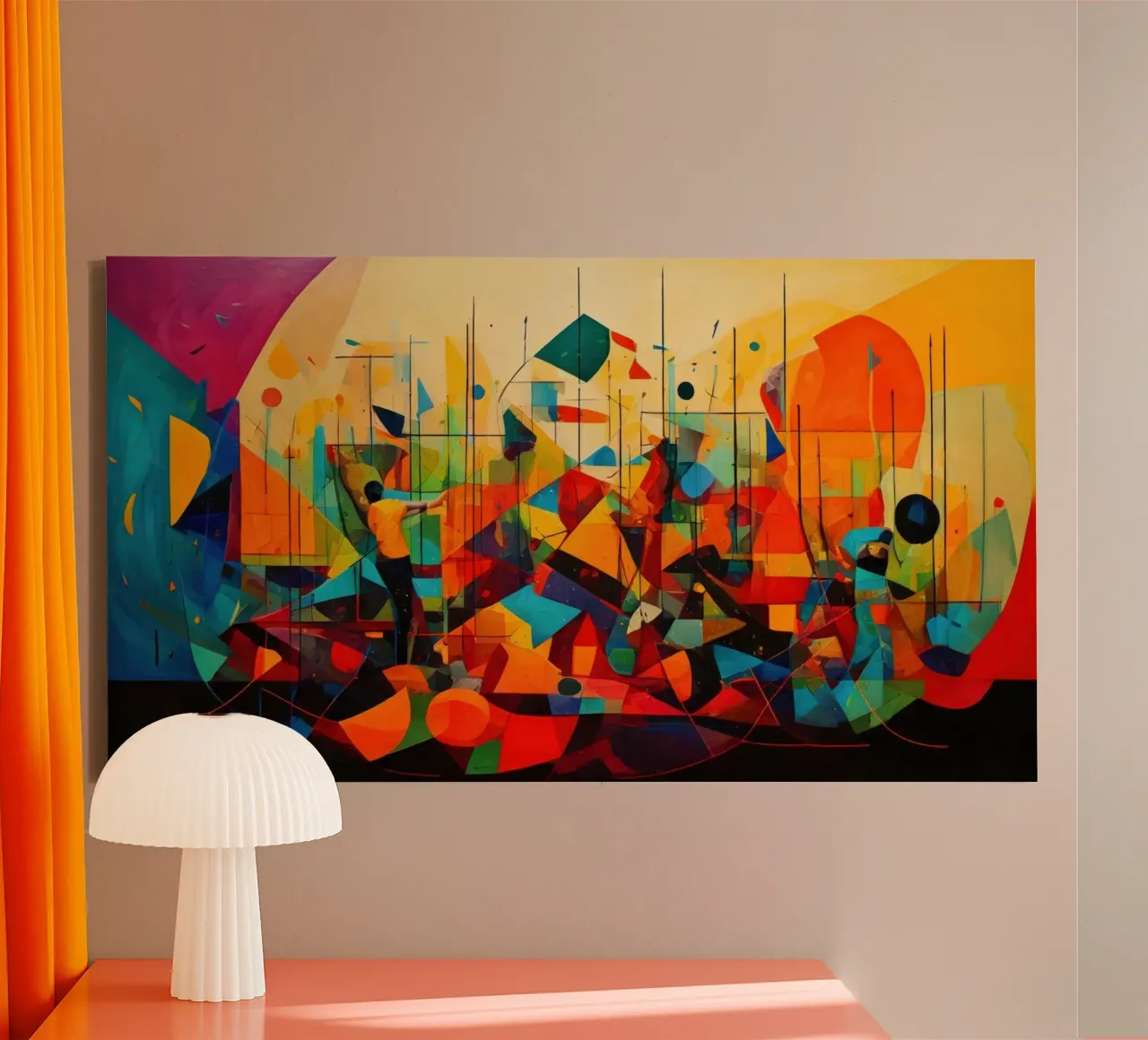 Abstract Geometric 003 canvas by Art Unleashed
