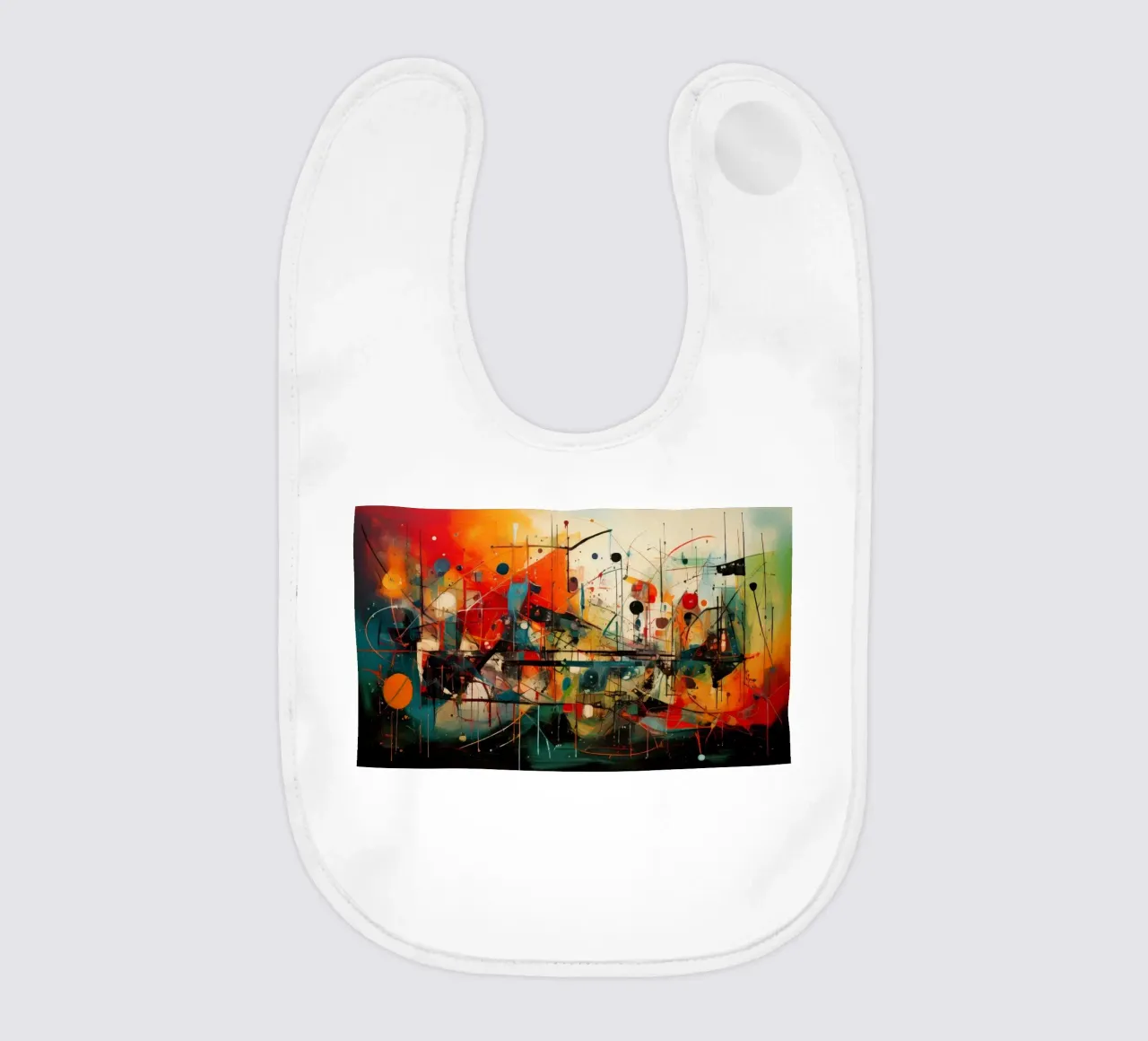 Abstract Geometric 004 baby bib by Art Unleashed
