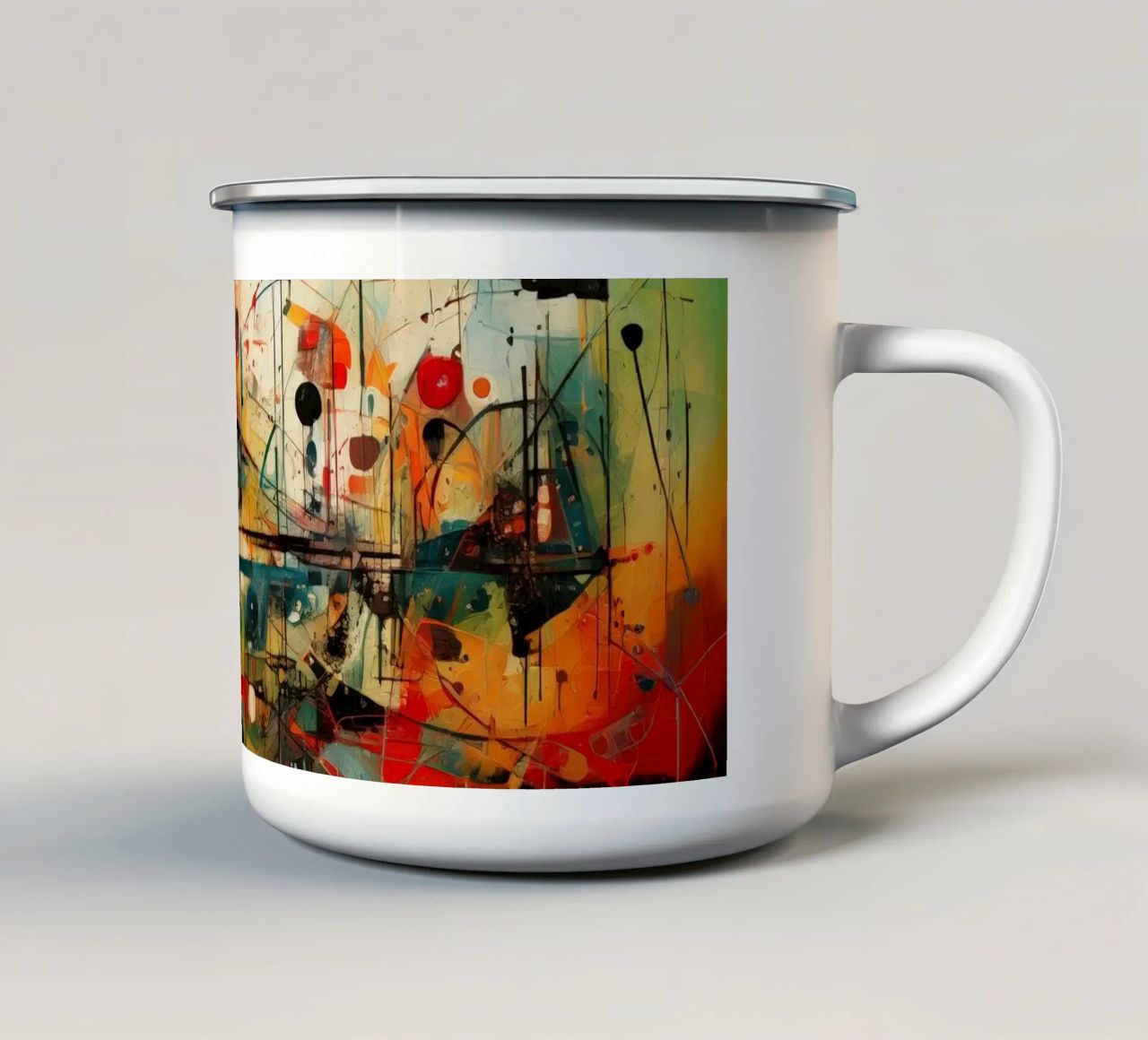 Abstract Geometric 004 tazza in smalto da Art Unleashed