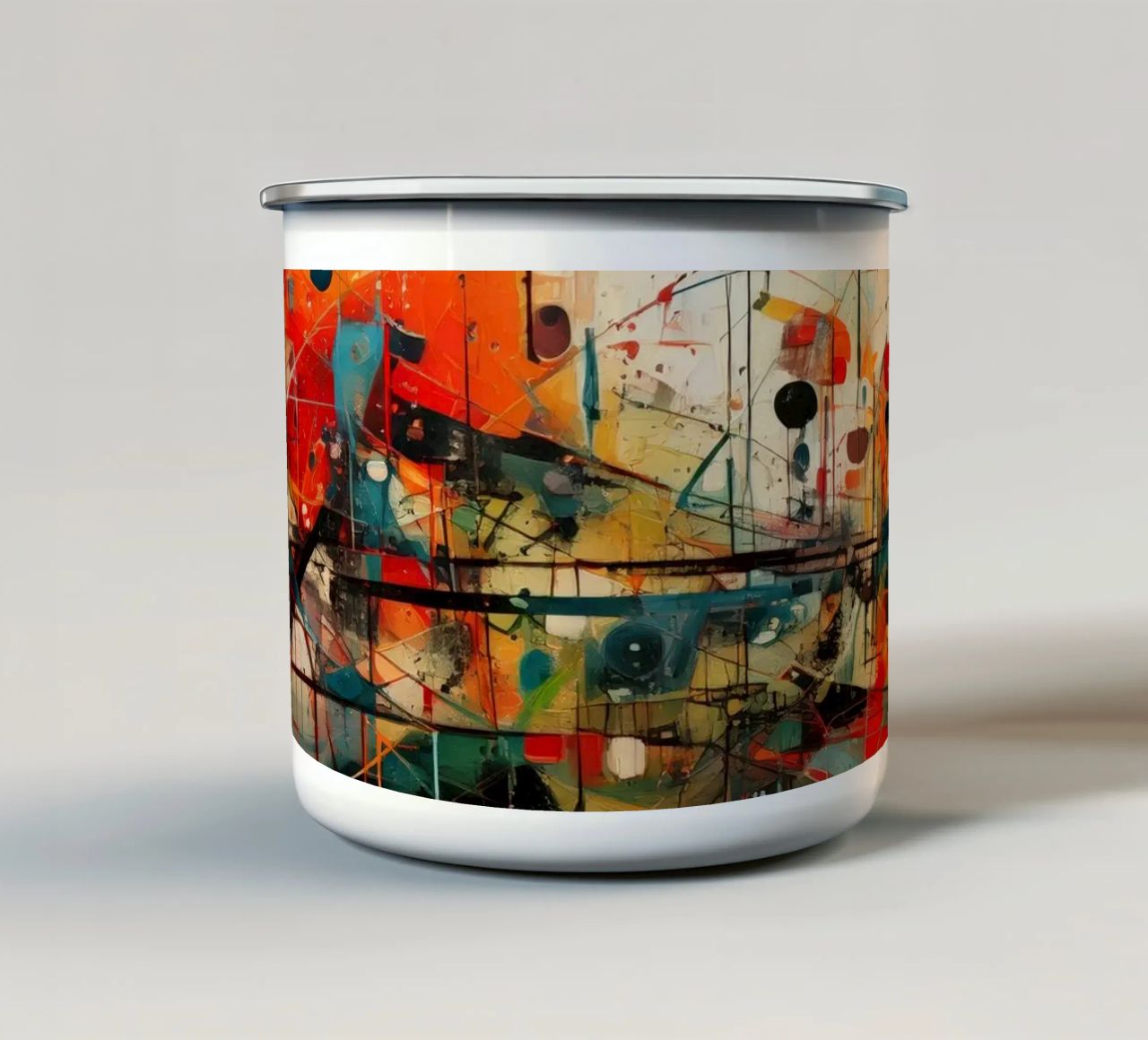 Abstract Geometric 004 tazza in smalto da Art Unleashed