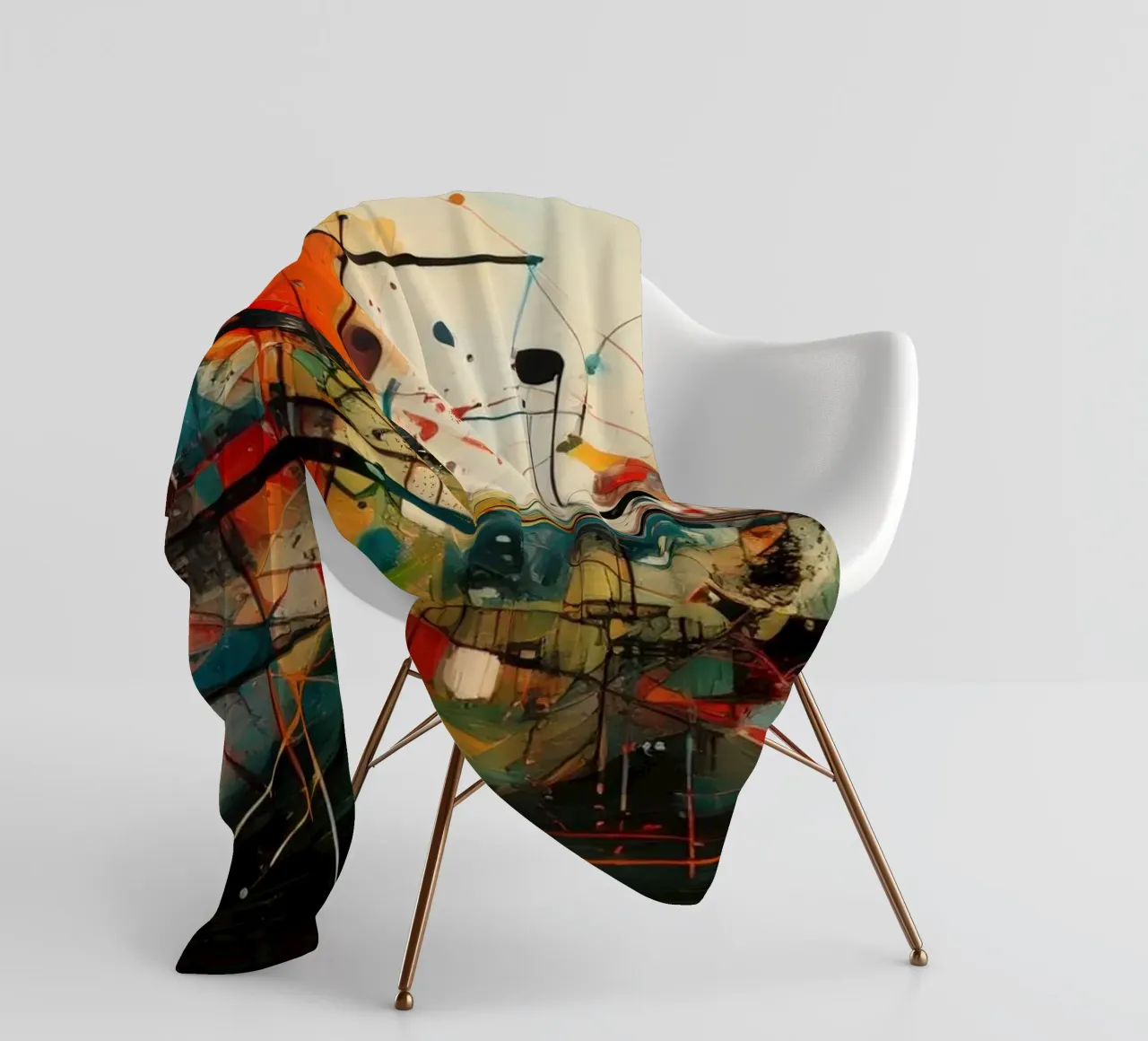 Abstract Geometric 004 fleece blanket by Art Unleashed