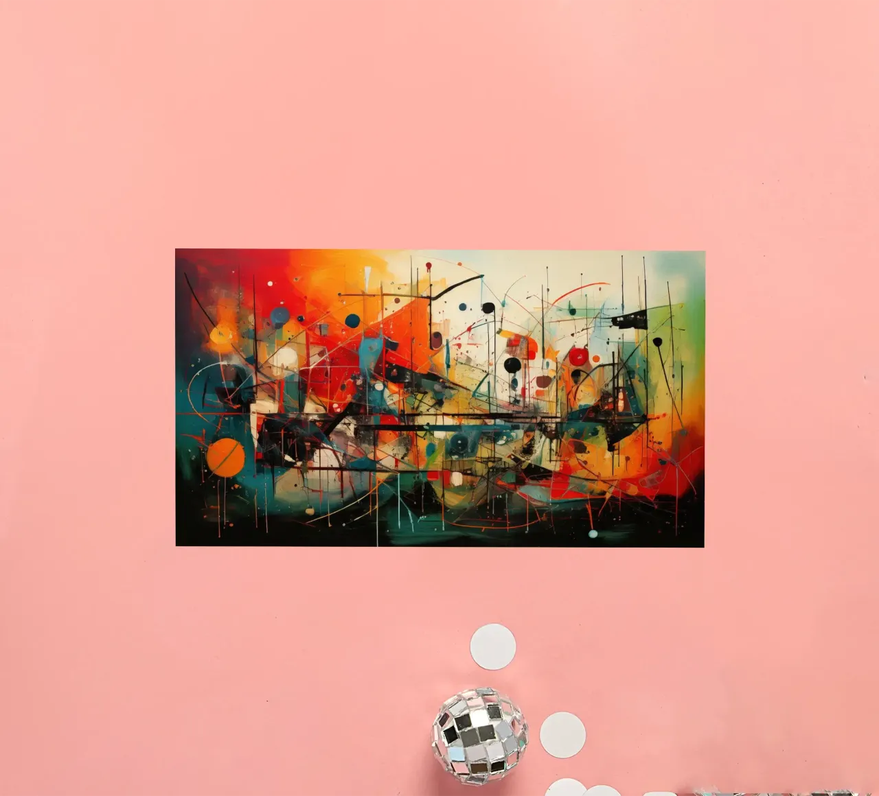 Abstract Geometric 004 sticker by Art Unleashed