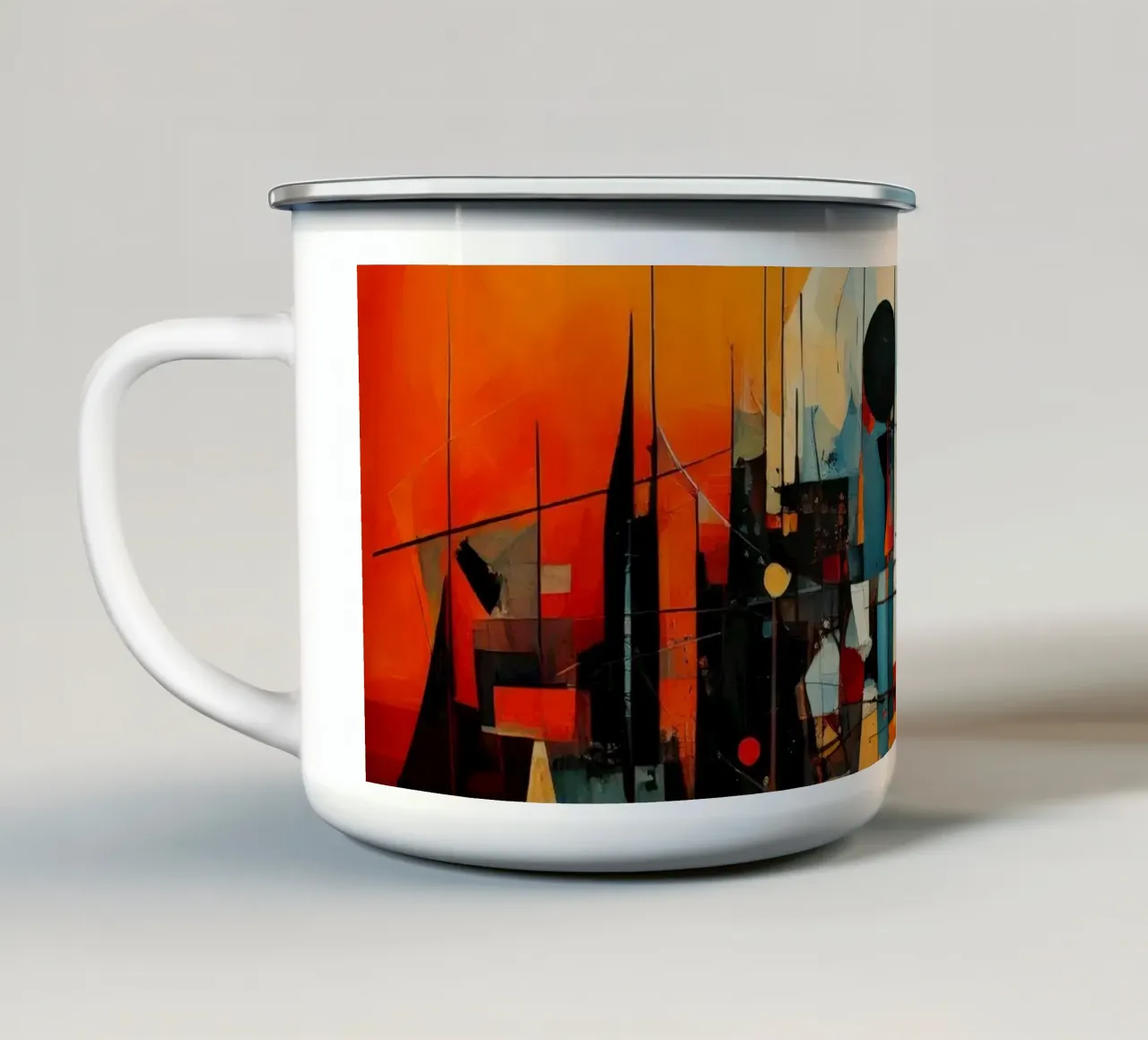 Abstract Geometric 005 tazza in smalto da Art Unleashed