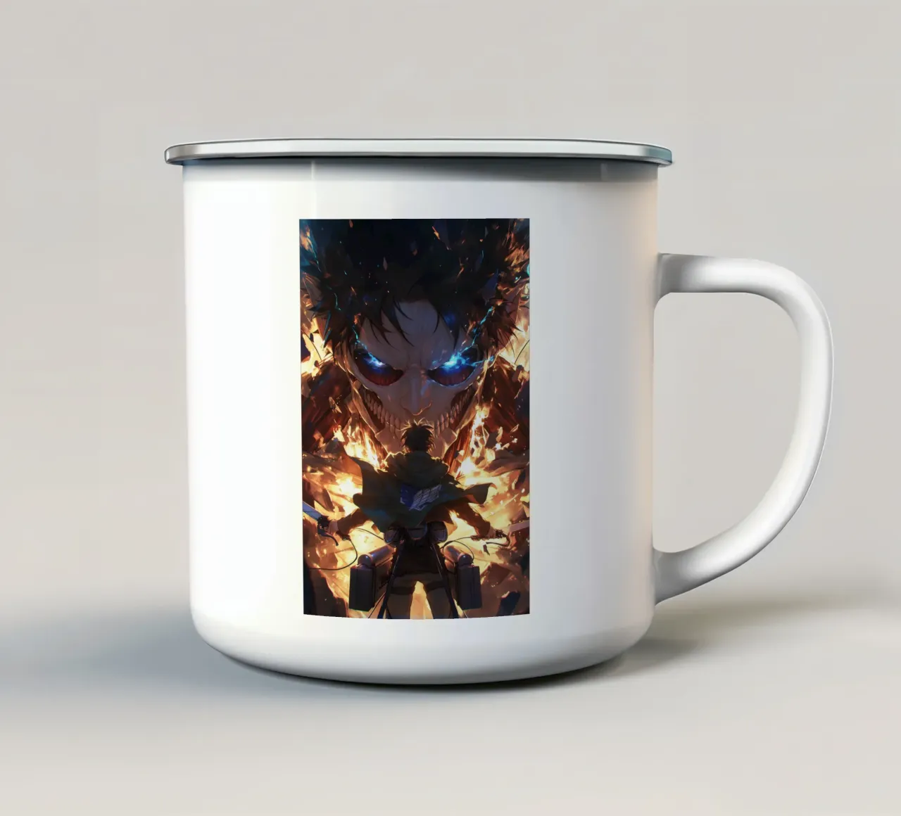 eren attack on titan tazza in smalto da CreativeStudio