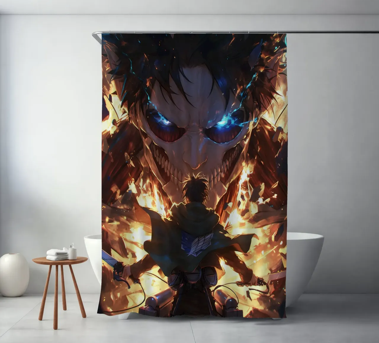 eren attack on titan rideau de douche de CreativeStudio