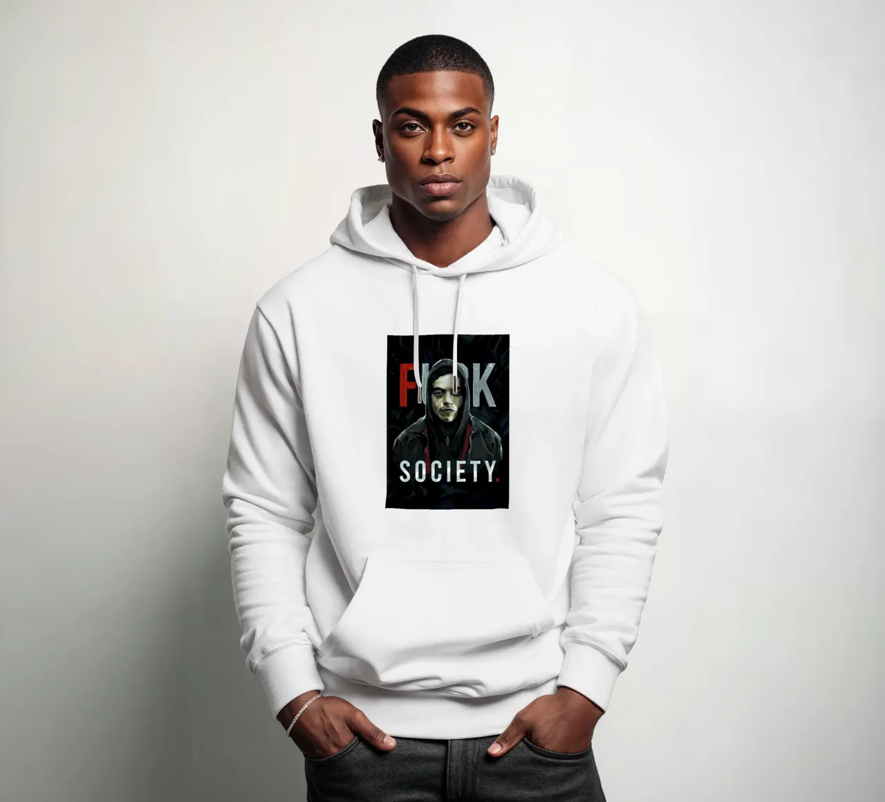 Fsociety Robot felpa con cappuccio da nabakumov