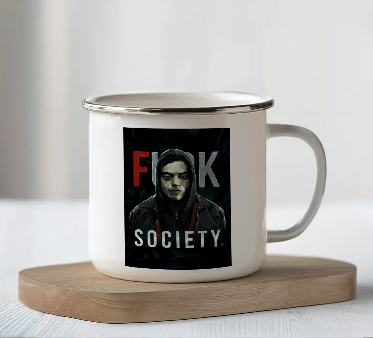 Fsociety Robot tazza in smalto da nabakumov