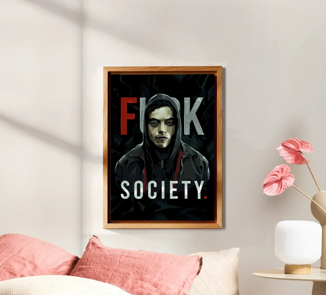 Fsociety Robot alluminio dibond da nabakumov