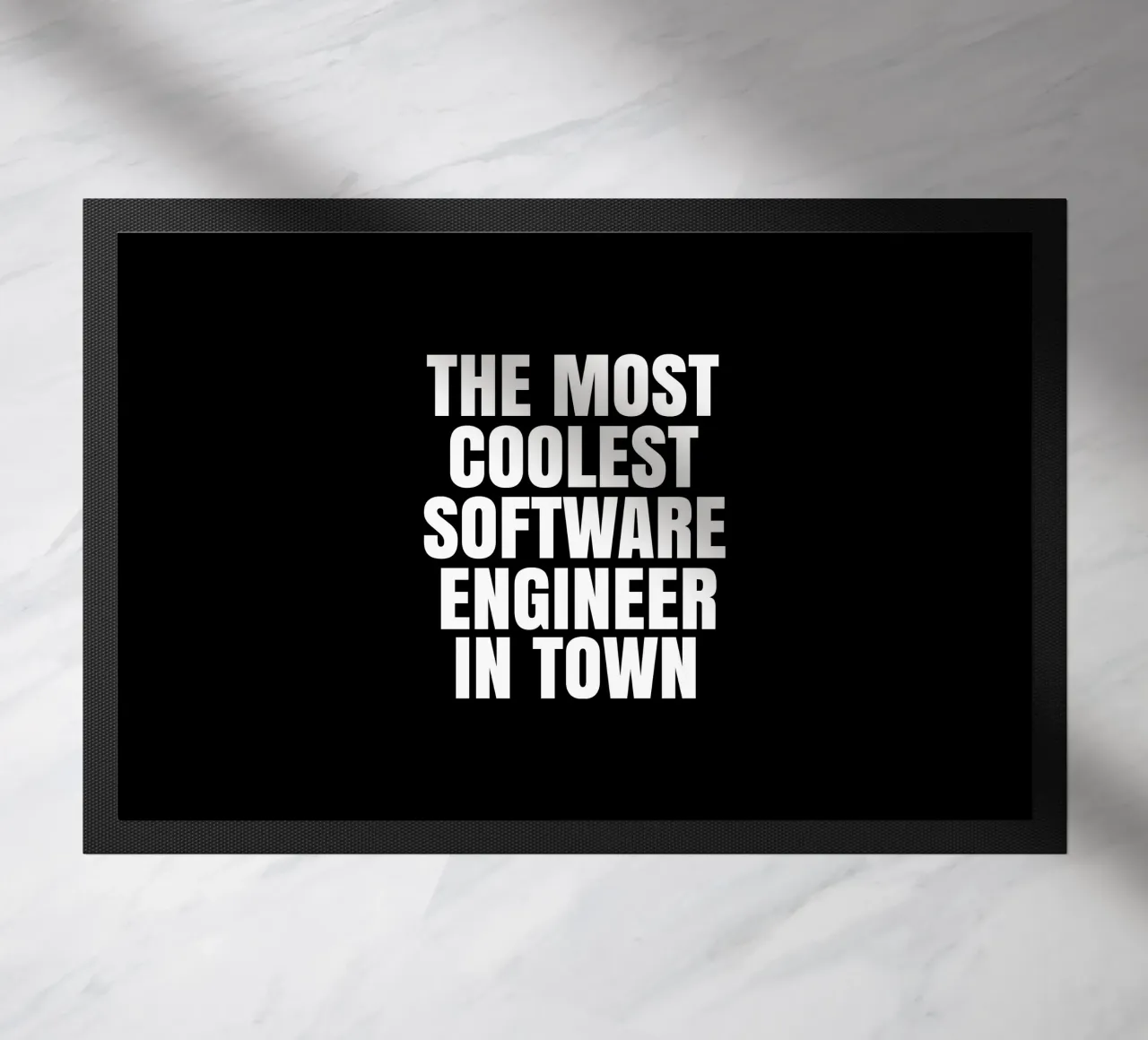 The most coolest software engineer in town Fußmatte von happieeagle
