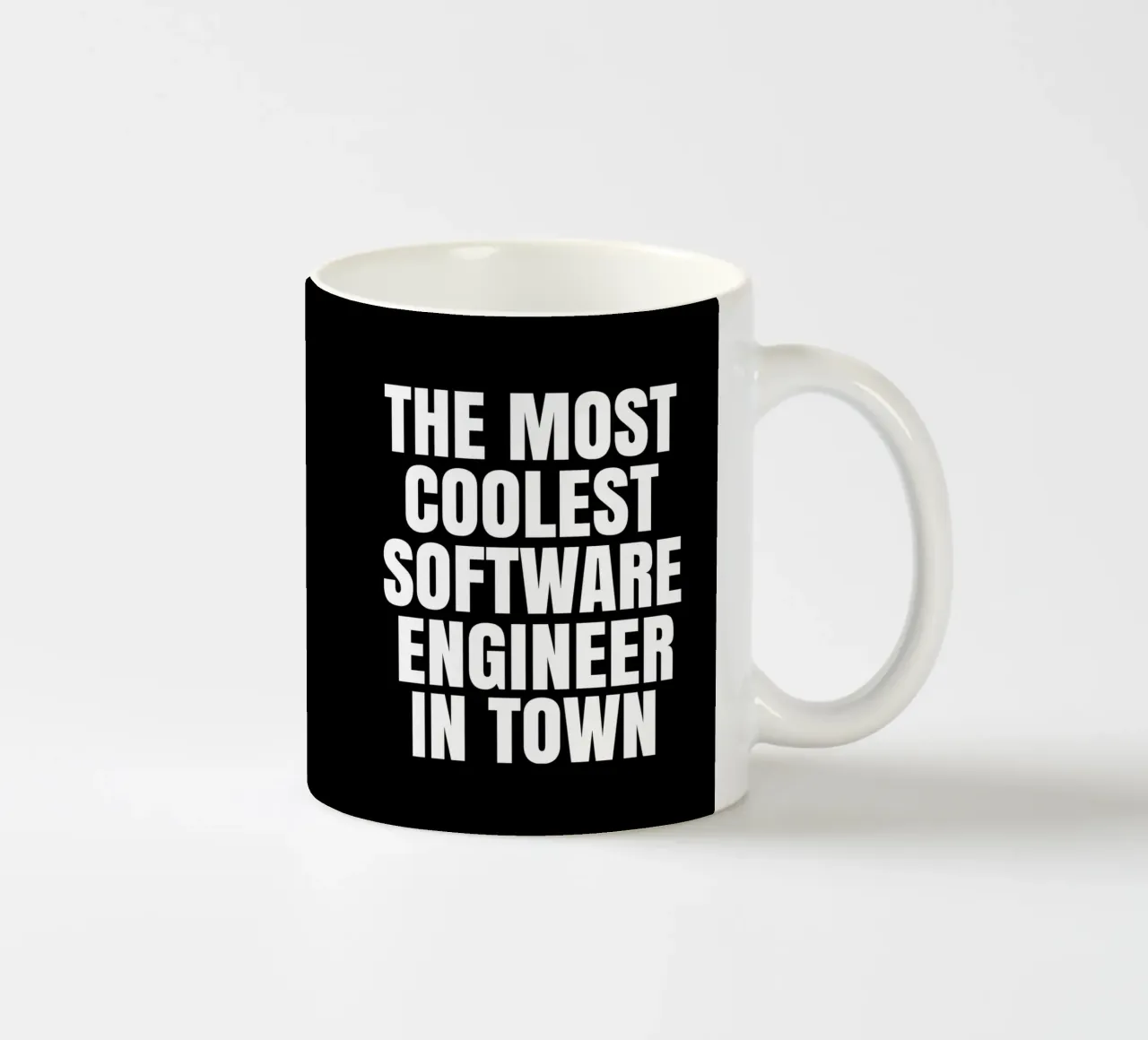 The most coolest software engineer in town ceramic mug by happieeagle