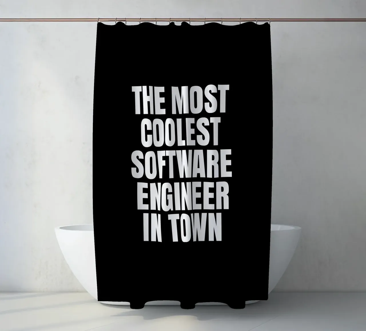 The most coolest software engineer in town Duschvorhang von happieeagle