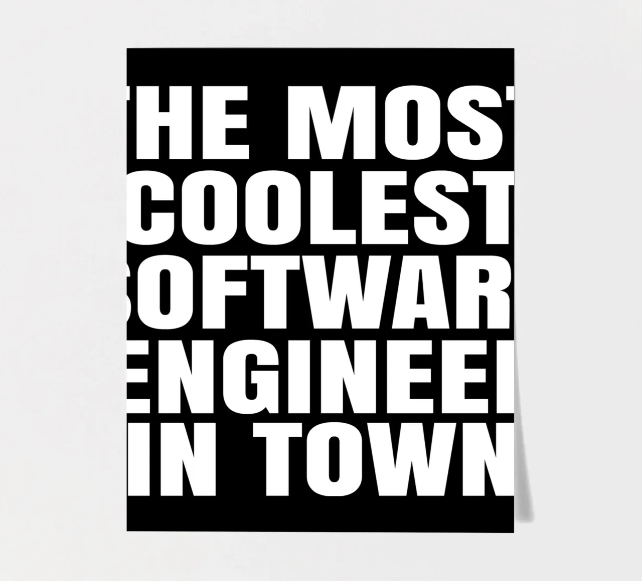 The most coolest software engineer in town foglio adesivo da happieeagle