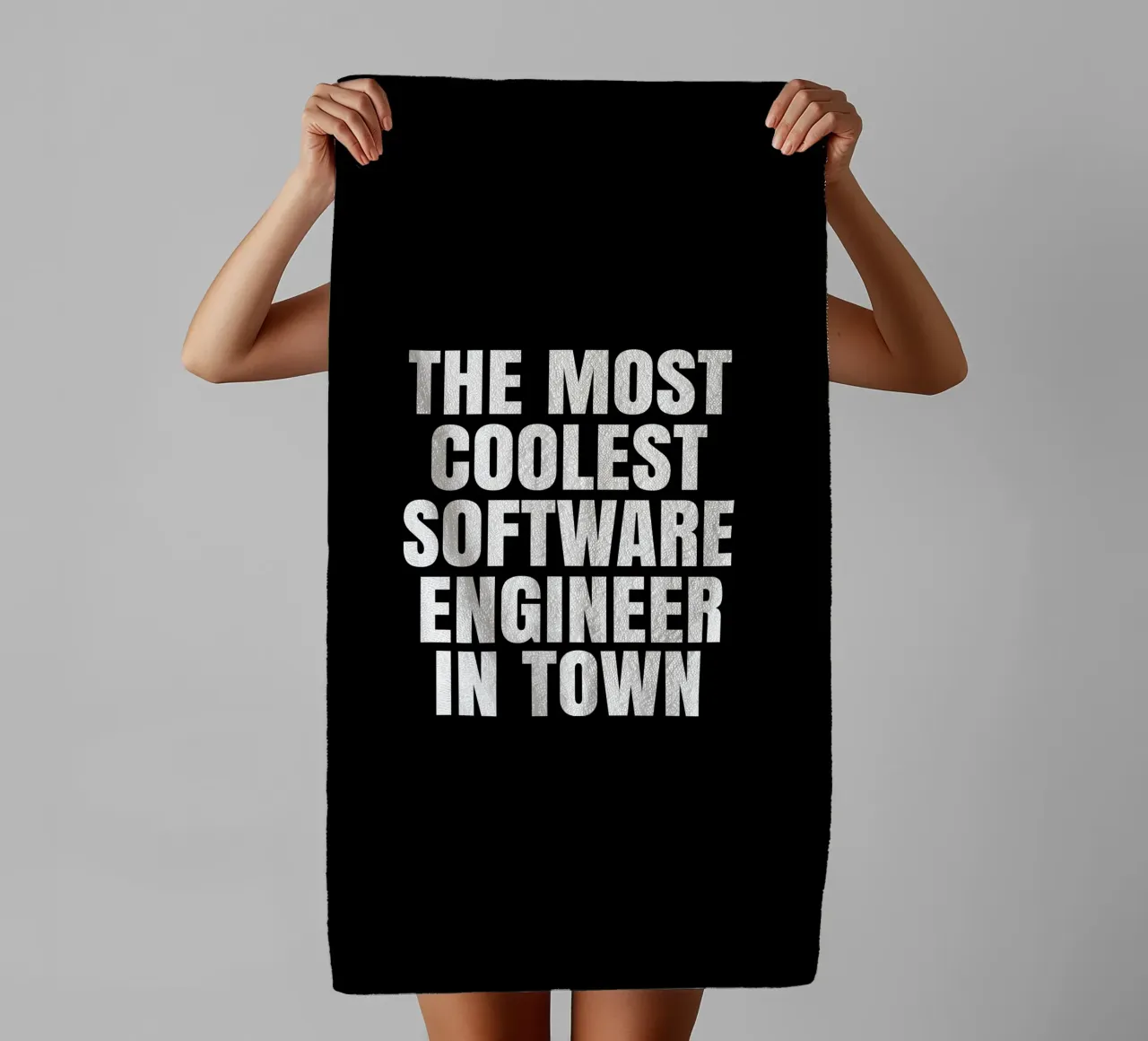 The most coolest software engineer in town asciugamano da bagno da happieeagle