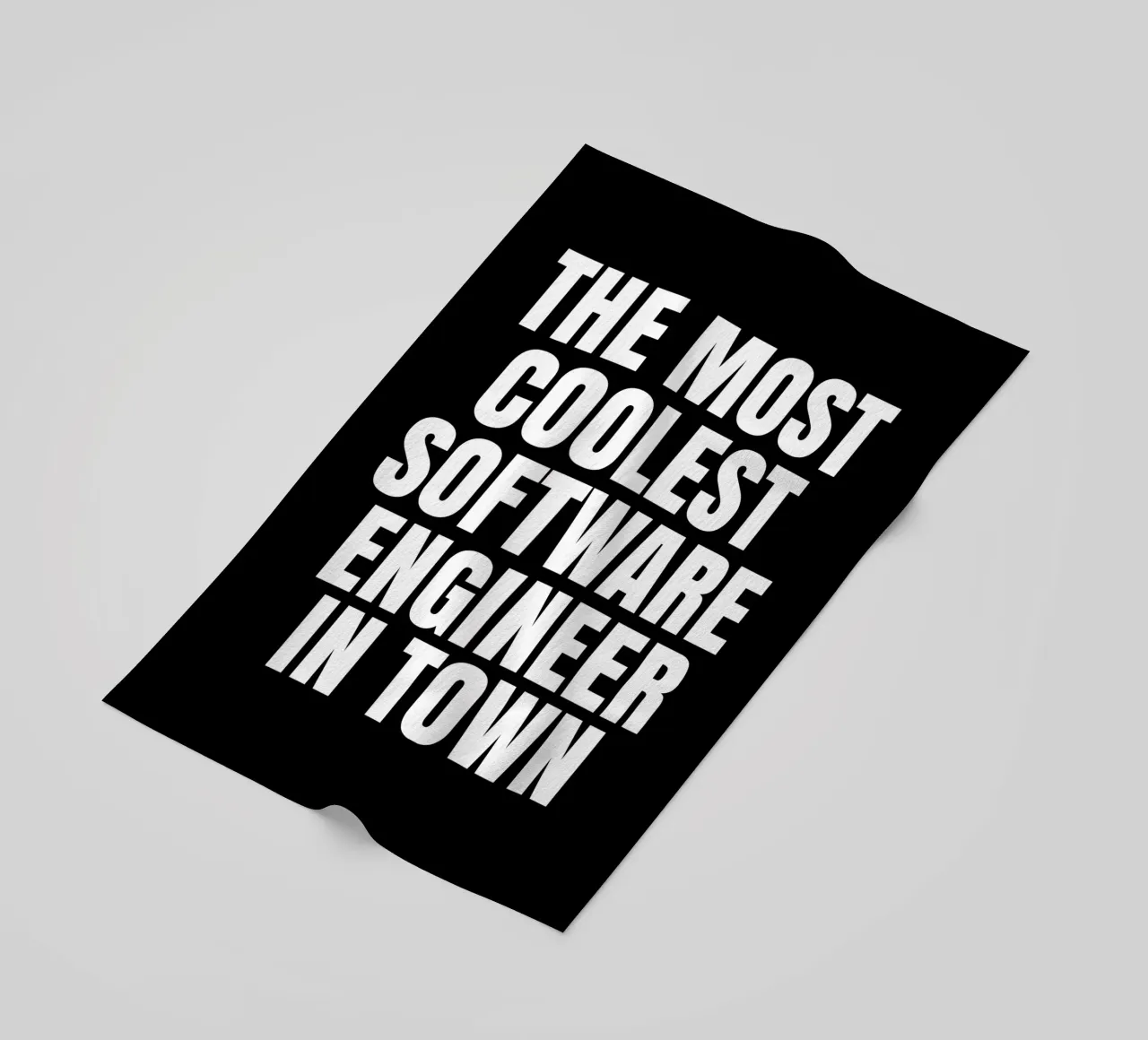 The most coolest software engineer in town beach towel by happieeagle