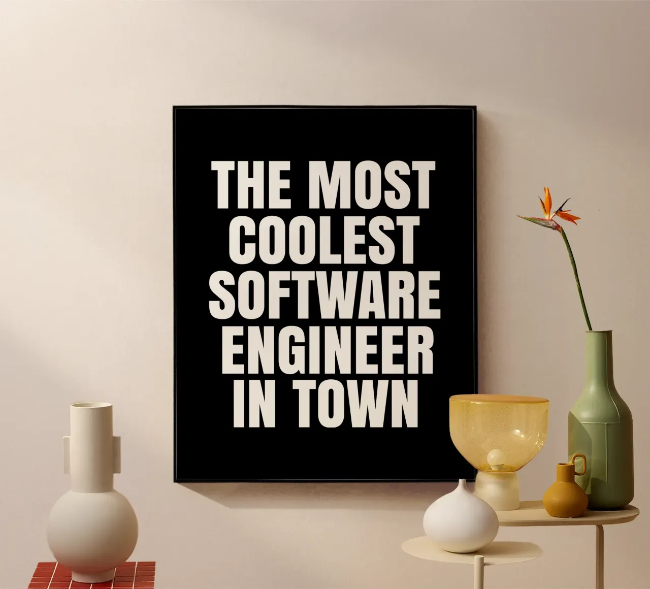 The most coolest software engineer in town Acryl-Glas von happieeagle