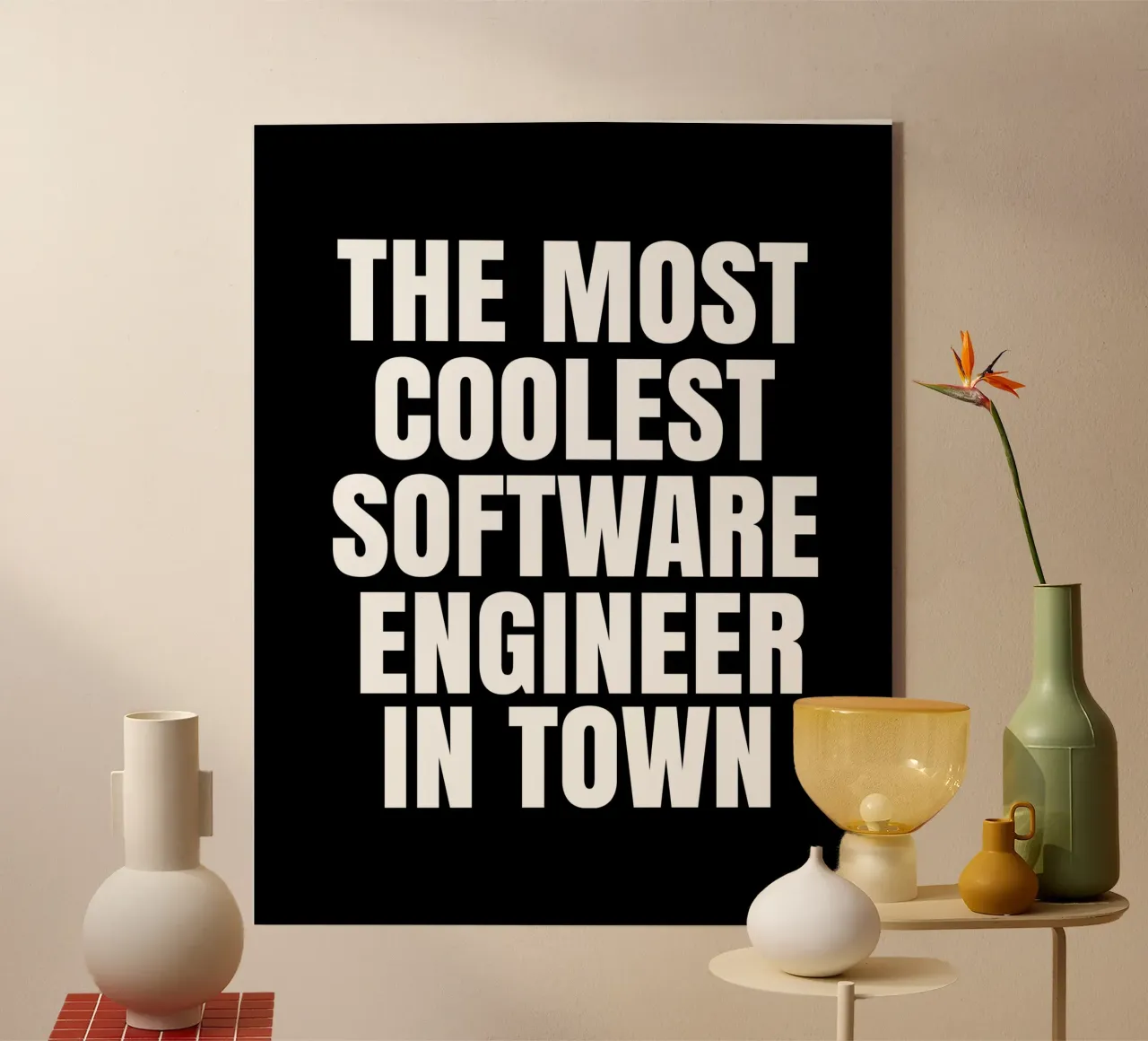 The most coolest software engineer in town Acryl-Glas von happieeagle