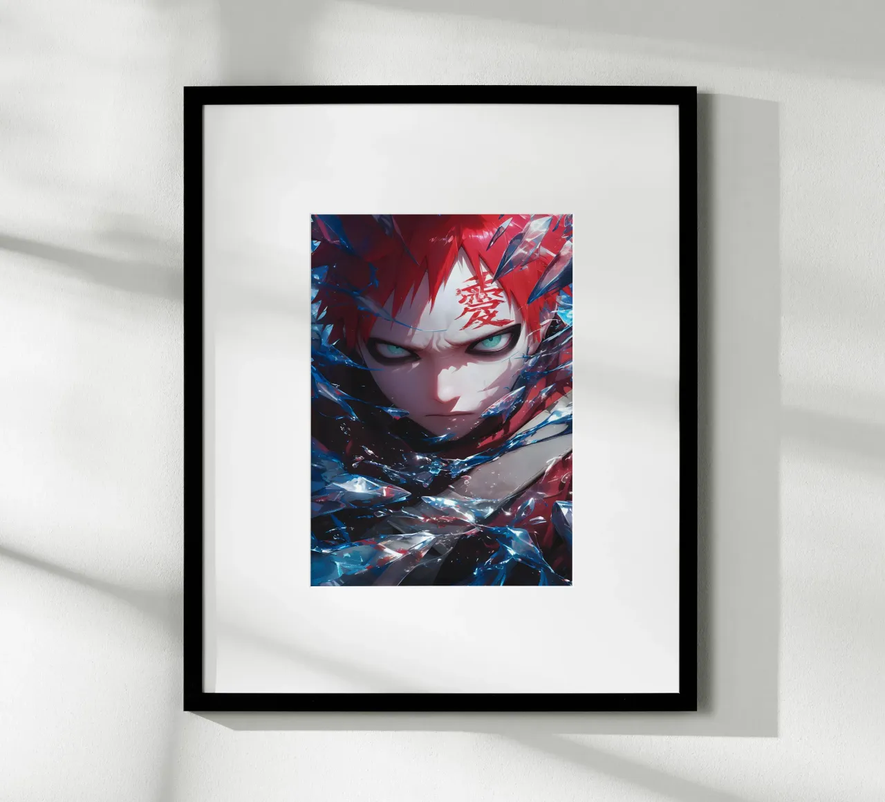 Gaara Naruto poster con telaio in plastica da CreativeStudio