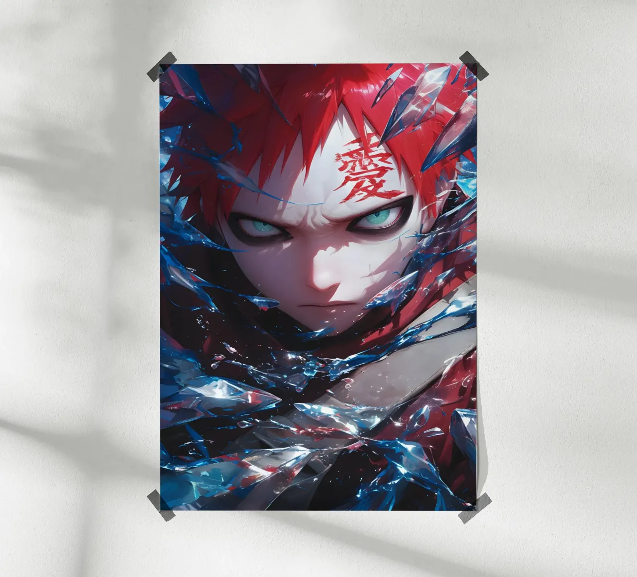 Gaara Naruto poster con telaio in plastica da CreativeStudio