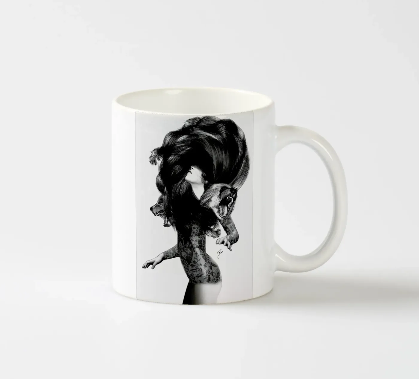 Bear 3 ceramic mug by Jenny Liz Rome