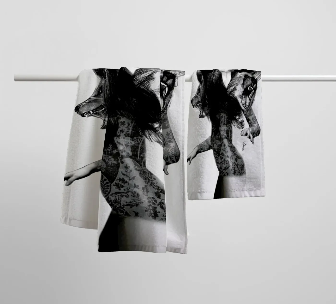 Bear 3 towel by Jenny Liz Rome